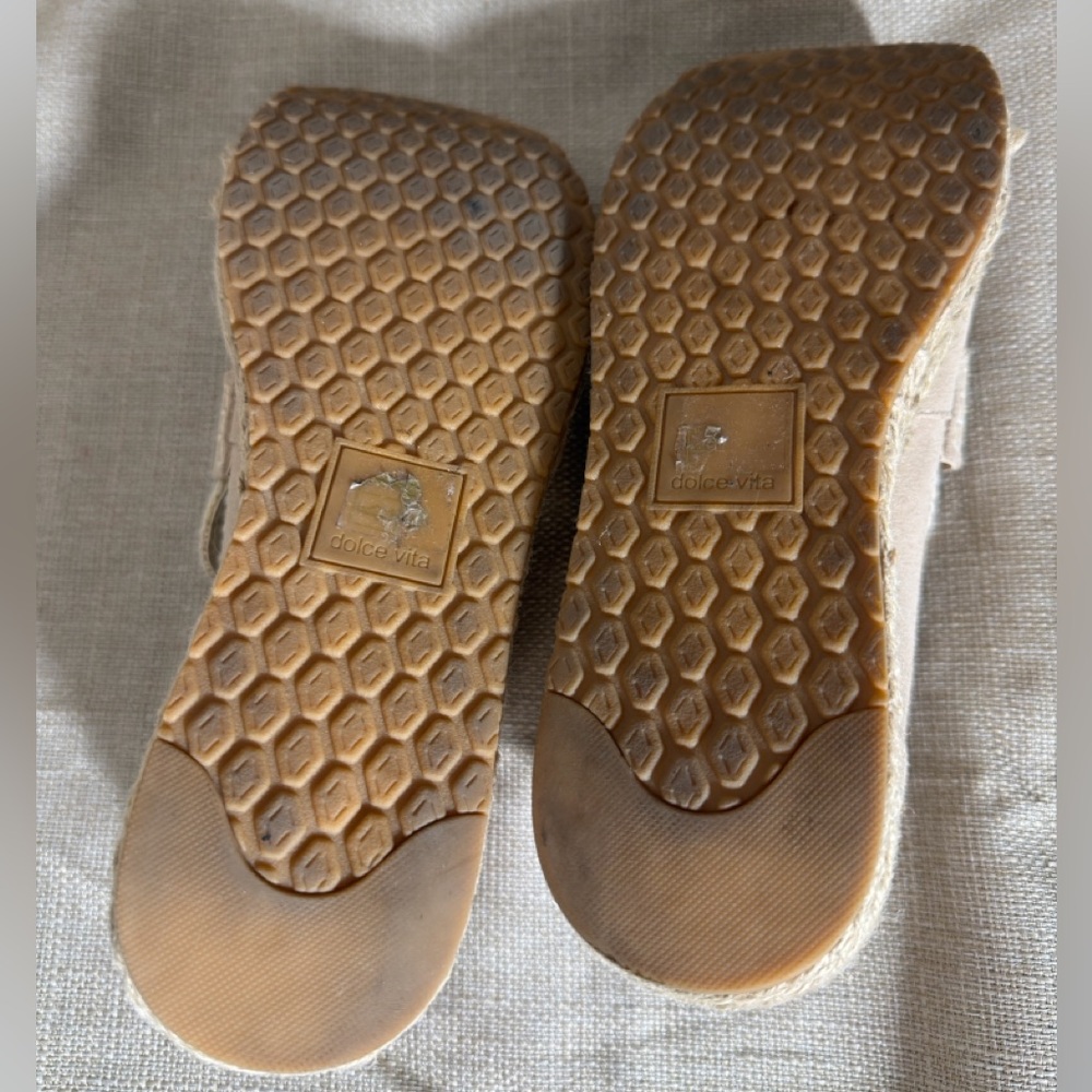 Dolce Vita Janine Platform Sneaker Loafer Women's Bone Nude Suede - Picture 6 of 10